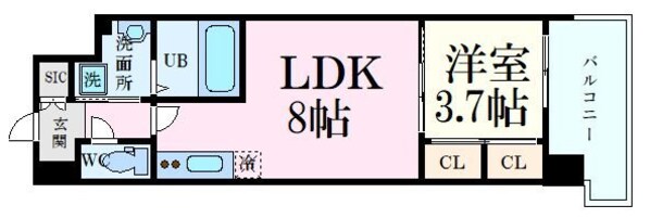 S-RESIDENCE観音本町の物件間取画像